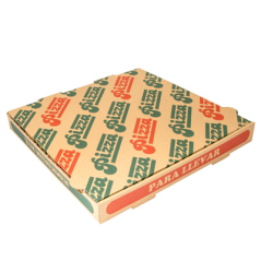 Image BOÎTES PIZZA MICROCANNELURE 350 G/M2 29x29x3,5 CM NATUREL CARTON (100 UNITÉ) #1