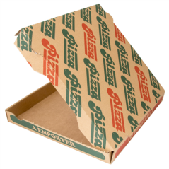 Image BOÎTES PIZZA MICROCANNELURE  350 G/M2 29x29x3,5 CM NATUREL CARTON (100 UNITÉ) #3