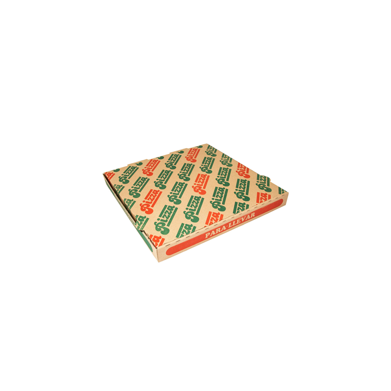 BOÎTES PIZZA MICROCANNELURE  350 G/M2 32x32x3,5 CM NATUREL CARTON (100 UNITÉ)