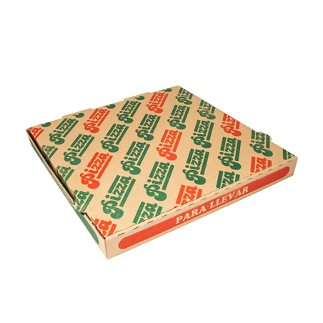 Image BOÎTES PIZZA MICROCANNELURE  350 G/M2 32x32x3,5 CM NATUREL CARTON (100 UNITÉ) #1