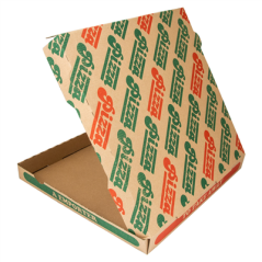 Image BOÎTES PIZZA MICROCANNELURE  350 G/M2 32x32x3,5 CM NATUREL CARTON (100 UNITÉ) #3