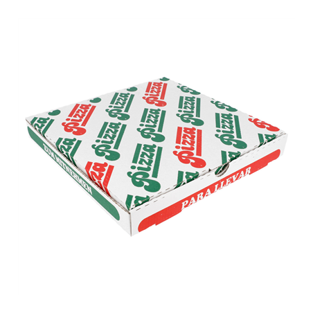 Image BOÎTES PIZZA MICROCANNELURE 348 G/M2 24x24x3 CM BLANC CARTON (100 UNITÉ) #1