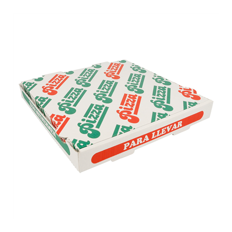 Image BOÎTES PIZZA MICROCANNELURE 348 G/M2 26x26x3,5 CM BLANC CARTON (100 UNITÉ) #1