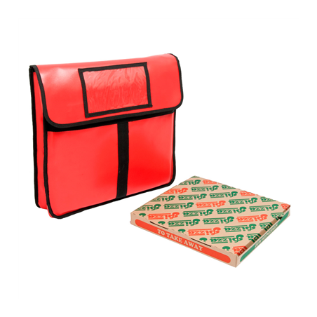 Image SAC TRANSPORT PIZZA 41 CM  43x45x13 CM ROUGE VINYL (1 UNITÉ) #1