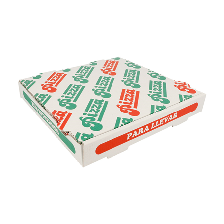 Image BOÎTES PIZZA MICROCANNELURE  348 G/M2 26x26x4 CM BLANC CARTON (100 UNITÉ) #1