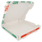 Image BOÎTES PIZZA MICROCANNELURE  348 G/M2 26x26x4 CM BLANC CARTON (100 UNITÉ) #2
