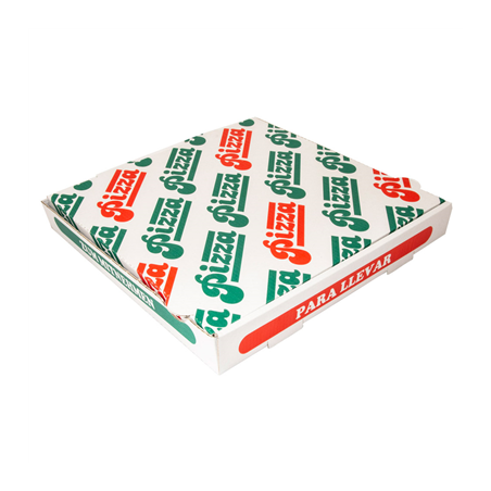 Image BOÎTES PIZZA MICROCANNELURE 348 G/M2 29x29x4 CM BLANC CARTON (100 UNITÉ) #1