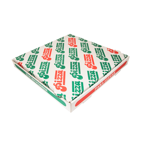 Image BOÎTES PIZZA MICROCANNELURE  348 G/M2 32x32x4 CM BLANC CARTON (100 UNITÉ) #1