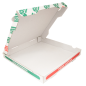 Image BOÎTES PIZZA MICROCANNELURE  348 G/M2 32x32x4 CM BLANC CARTON (100 UNITÉ) #2