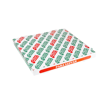 Image BOÎTES PIZZA MICROCANNELURE  348 G/M2 40x40x3,5 CM BLANC CARTON (100 UNITÉ) #1