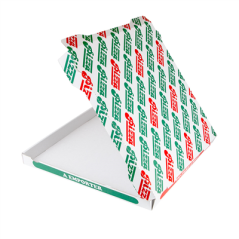 Image BOÎTES PIZZA MICROCANNELURE  348 G/M2 40x40x3,5 CM BLANC CARTON (100 UNITÉ) #3