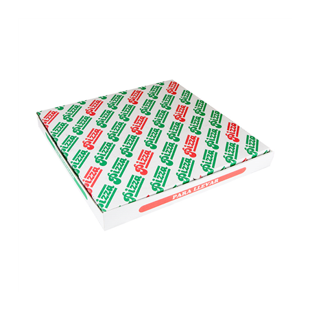 Image BOîTES PIZZA MICROCANNELURE  348 G/M2 46x46x5 CM BLANC CARTON (50 UNITÉ) #1