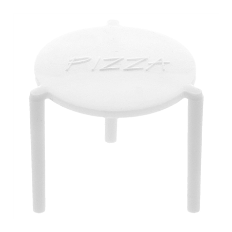 Image PETITES TABLES PIZZA  Ø 4,5x3,7 CM BLANC PP (2000 UNITÉ) #1