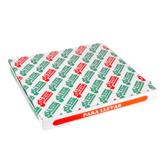 Image BOÎTES PIZZA MICROCANNELURE  348 G/M2 40x40x4 CM BLANC CARTON (100 UNITÉ) #1
