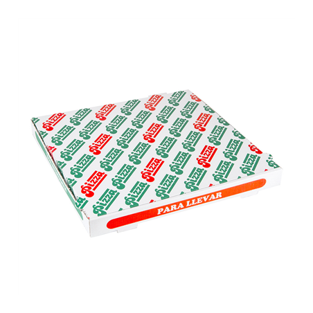 Image BOÎTES PIZZA MICROCANNELURE 348 G/M2 40x40x4 CM BLANC CARTON (100 UNITÉ) #1