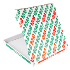 Image BOÎTES PIZZA MICROCANNELURE  348 G/M2 40x40x4 CM BLANC CARTON (100 UNITÉ) #3