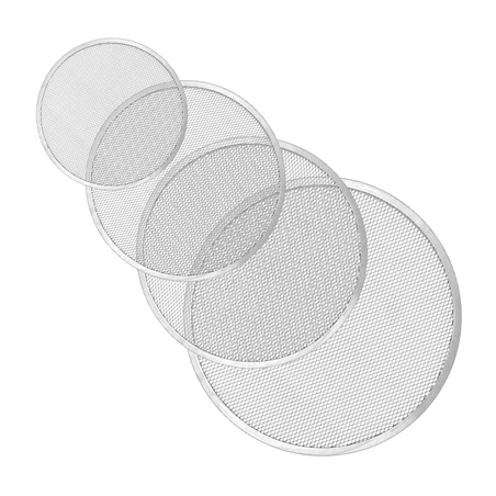 Image CERCLE GRILLE À PIZZA  Ø 35,5 CM ARGENTE ALUMINIUM (1 UNITÉ) #1