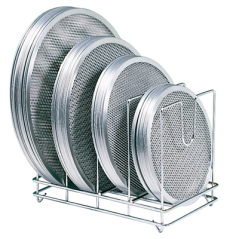 Image RACK POUR CERCLES GRILLES PIZZA  37x22x25 CM ARGENTE FER (1 UNITÉ) #1