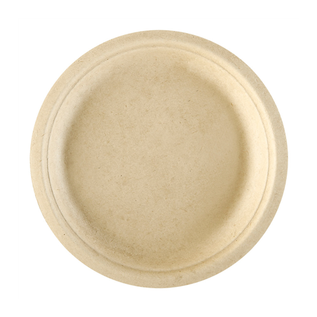 Image ASSIETTES 'BIONIC'  Ø 18x1,8 CM NATUREL BAGASSE (1000 UNITÉ) #1