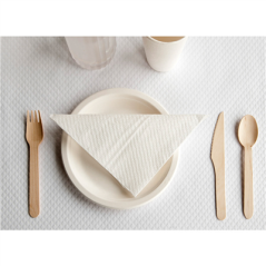 ASSIETTES 'BIONIC' Ø 18x1,8 CM NATUREL BAGASSE (1000 UNITÉ)