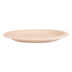 ASSIETTES 'BIONIC' Ø 23x2 CM NATUREL BAGASSE (1000 UNITÉ)