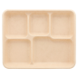 Image PLATEAUX 5 COMPART. 'BIONIC'  26,5x21,5x2 CM NATUREL BAGASSE (500 UNITÉ) #3