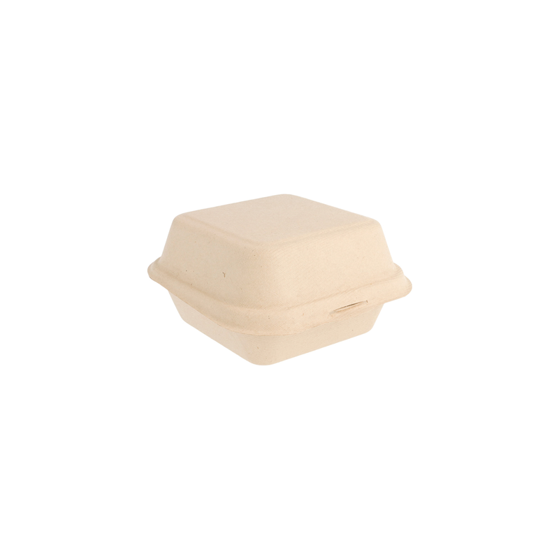 COQUILLES HAMBURGER 'BIONIC' 450 ML 15,2x15x8,4 CM NATUREL BAGASSE (600 UNITÉ)