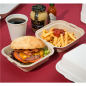 Image COQUILLES HAMBURGER 'BIONIC' 450 ML 15,2x15x8,4 CM NATUREL BAGASSE (600 UNITÉ) #4