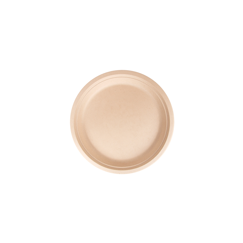 ASSIETTES 'BIONIC'  Ø 30x2,5 CM NATUREL BAGASSE (200 UNITÉ)