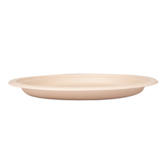 ASSIETTES 'BIONIC' Ø 30x2,5 CM NATUREL BAGASSE (200 UNITÉ)