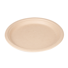 Image ASSIETTES 'BIONIC'  Ø 30x2,5 CM NATUREL BAGASSE (200 UNITÉ) #3