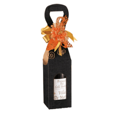 Image 100 U. BOÎTES 1 BOUTEILLE  9x9x41 CM NOIR CARTON (100 UNITÉ) #1