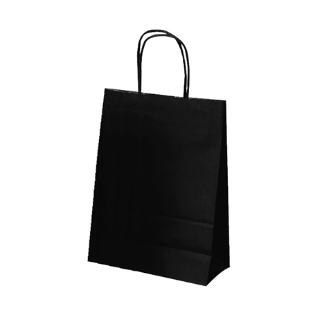Image SACS SOS COULEUR UNIE  80 G/M2 20+10x29 CM NOIR KRAFT (250 UNITÉ) #1