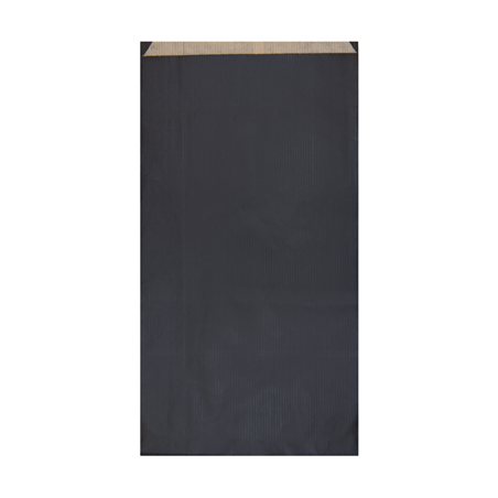 Image ENVELOPPE CADEAUX COULEUR UNIE  60 G/M2 19+8x35 CM NOIR KRAFT VERGÉ (250 UNITÉ) #1