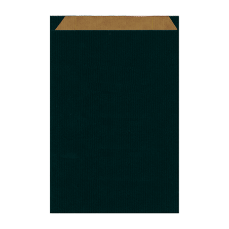 Image ENVELOPPE CADEAUX COULEUR UNIE  60 G/M2 26+9x38 CM NOIR KRAFT VERGÉ (250 UNITÉ) #1