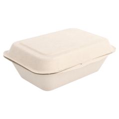 Image COQUILLES 'BIONIC' 600 ML 13,6x18,2x6,4 CM NATUREL BAGASSE (1000 UNITÉ) #1