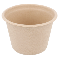 Image POTS 'BIONIC' 140 ML Ø 7,7x5,3 CM NATUREL BAGASSE (1000 UNITÉ) #1