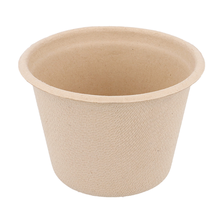 Image POTS 'BIONIC' 140 ML Ø 7,7x5,3 CM NATUREL BAGASSE (1000 UNITÉ) #1