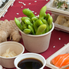 Image POTS 'BIONIC' 140 ML Ø 7,7x5,3 CM NATUREL BAGASSE (1000 UNITÉ) #4