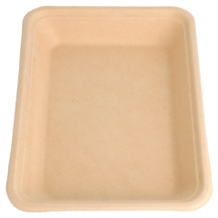 Image BARQUETTES 'BIONIC' 350 ML 19,6x14,7x2,7 CM NATUREL BAGASSE (1000 UNITÉ) #3