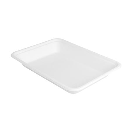 Image BARQUETTES 'BIONIC' 350 ML 19,6x14,7x2,7 CM BLANC BAGASSE (1000 UNITÉ) #1