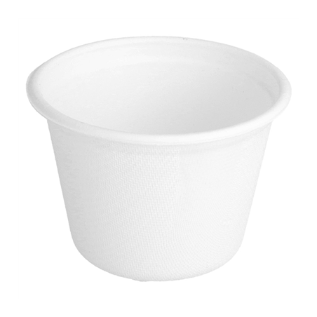 Image POTS 'BIONIC' 140 ML Ø 7,7x5,3 CM BLANC BAGASSE (1000 UNITÉ) #1