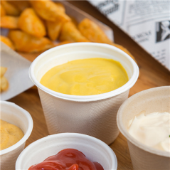 Image POTS 'BIONIC' 140 ML Ø 7,7x5,3 CM BLANC BAGASSE (1000 UNITÉ) #4