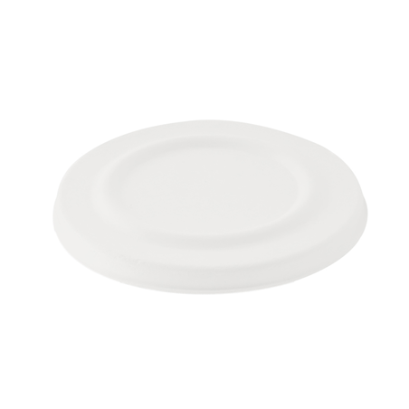 Image COUVERCLES POUR BOLS 150.64 'BIONIC'  Ø 11x0,8 CM BLANC BAGASSE (600 UNITÉ) #1