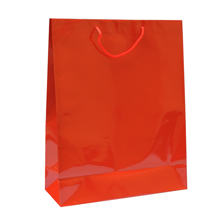 Image SAC BOUTIQUE ANSES CORDON  150 G/M2 40+15x50 CM ROUGE CELLULOSE (100 UNITÉ) #1