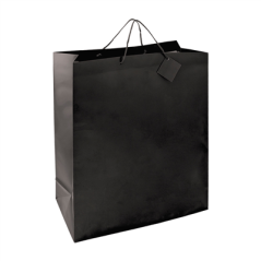Image SAC BOUTIQUE ANSES CORDON 150 G/M2 40+15x50 CM NOIR CELLULOSE (100 UNITÉ) #1