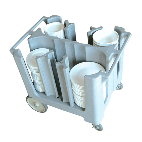 Image CONTENEUR ASSIETTES AVEC ROUES  102x80,3x82 CM GRIS PVC (1 UNITÉ) #1