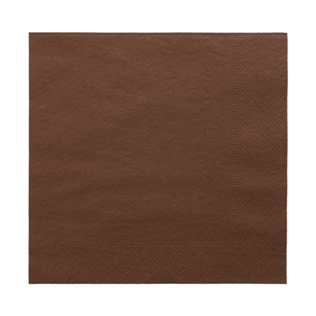 Image SERVIETTES ECOLABEL 2 PLIS  18 G/M2 39x39 CM CHOCOLAT OUATE (1600 UNITÉ) #1