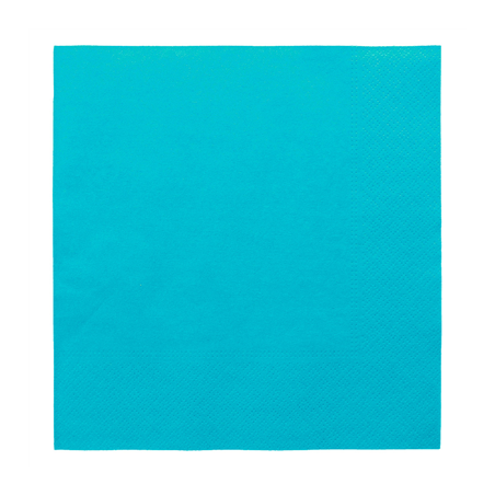 Image SERVIETTES ECOLABEL 2 PLIS  18 G/M2 39x39 CM BLEU TURQUOISE OUATE (1600 UNITÉ) #1