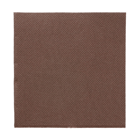 Image SERVIETTES ECOLABEL 'DOUBLE POINT' 18 G/M2 20x20 CM CHOCOLAT OUATE (2400 UNITÉ) #1